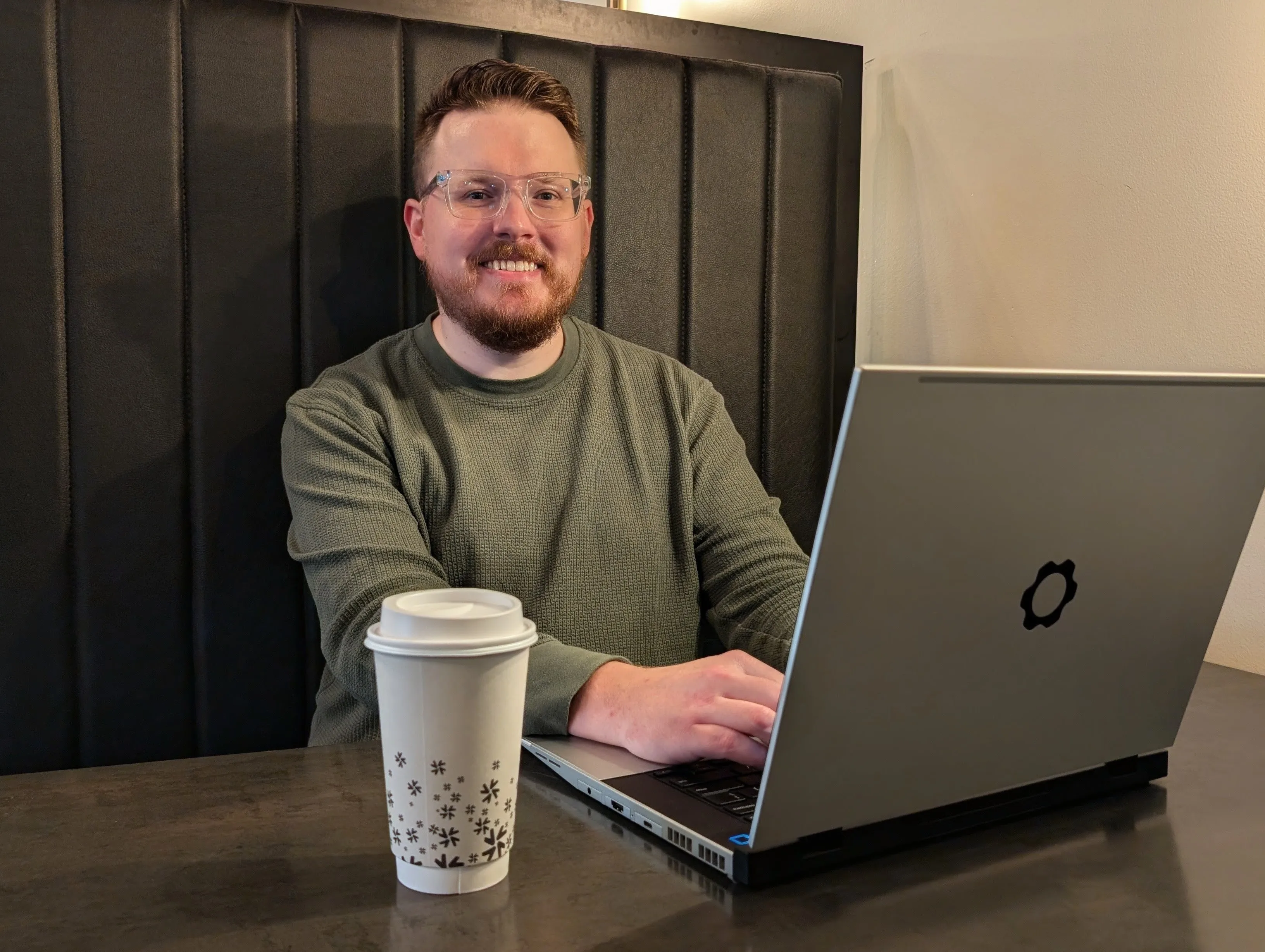 Close-up professional portrait of Andy Carlberg
